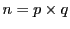 $ n=p\times q$